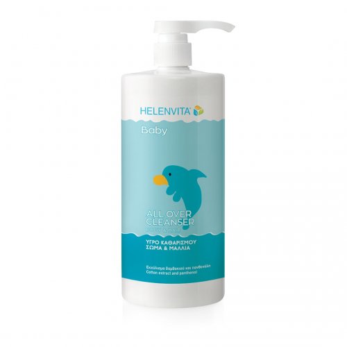 Helenvita Promo (-40%) Baby All Over Cleanser Απαλό σαμπουάν και αφρόλουτρο για το ευαίσθητο βρεφικό δέρμα, 1lt